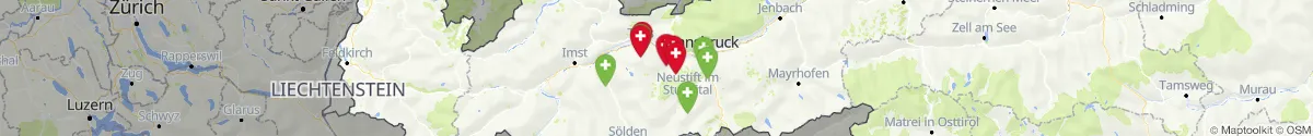 Kartenansicht für Apotheken-Notdienste in der Nähe von Sankt Sigmund im Sellrain (Innsbruck  (Land), Tirol)